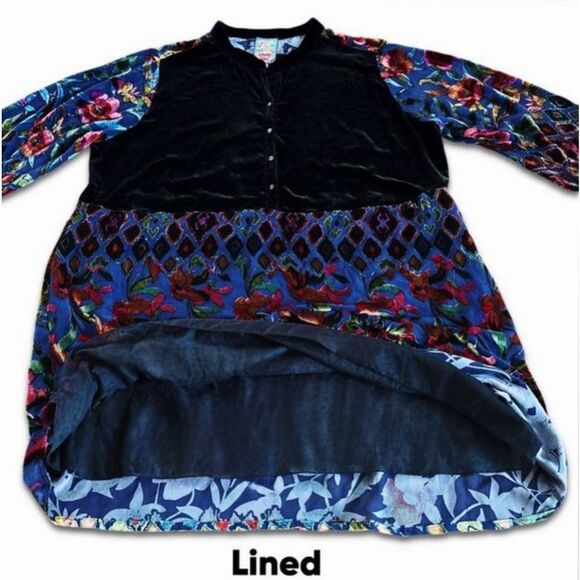 Johnny Was Velvet Long Sleeve Dress - Picture 12 of 17